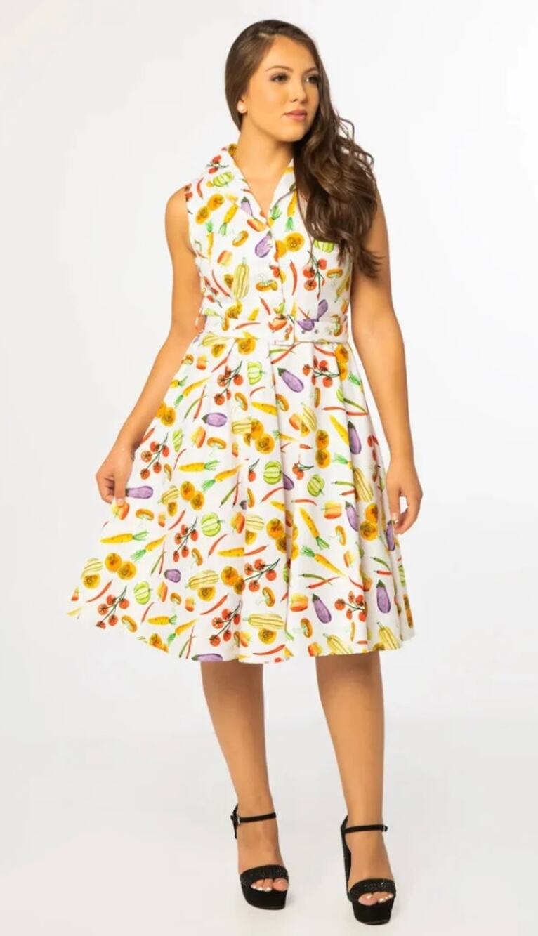 Miss Lulu Farmers Market Jani Shirt Dress, XL